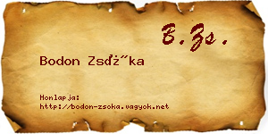 Bodon Zsóka névjegykártya